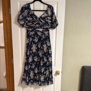 Abercrombie & Fitch Navy Floral Midi Dress